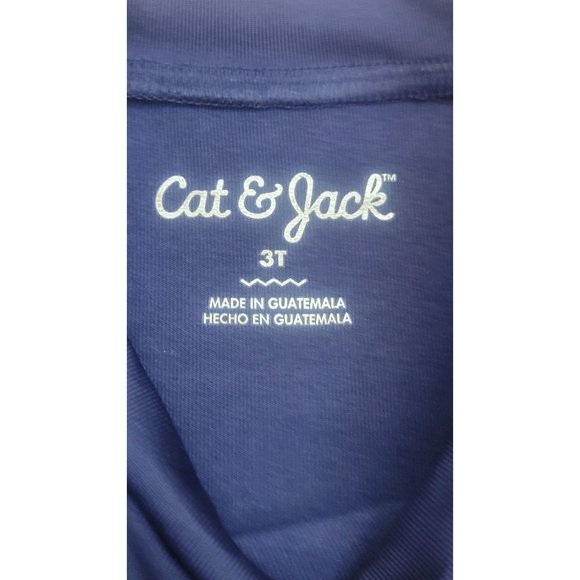 Toddler Rash Guard Top - Cat & Jack Navy Blue 3T - Picture 6 of 10